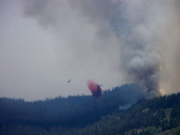 Retardant Drop. Photo by Allene Dana.