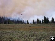 Helicopter with drip torch. Photo by Allene Dana.