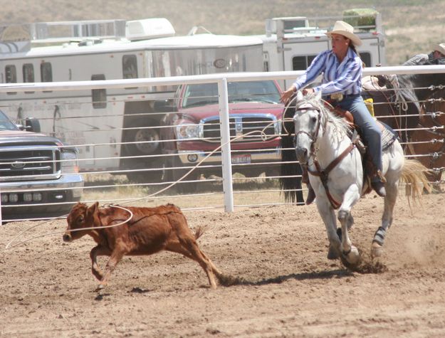 Breakaway Roping. Photo by Clint Gilchrist, Pinedale Online.