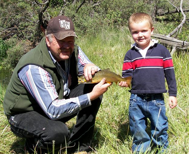 Zain's Brown Trout. Photo by Corri Dorman.