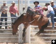 Bareback Riding. Photo by Clint Gilchrist, Pinedale Online.