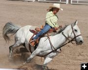 Barrel Racing. Photo by Clint Gilchrist, Pinedale Online.