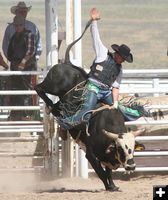 Bull Riding. Photo by Clint Gilchrist, Pinedale Online.