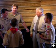 Senator Enzi and Scouts. Photo by Bob Rule.