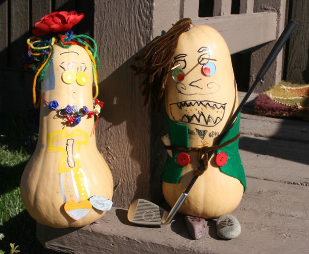 Decorated Squash. Photo by Pam McCulloch.