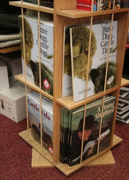 Cat Urbigkit books. Photo by Dawn Ballou, Pinedale Online.