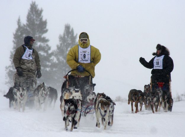 Gary Turner, Jarle Halsnes, & Barrie Turner. Photo by Clint Gilchrist, Pinedale Online.