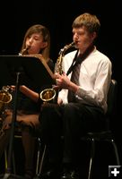 Calvin Makelky on Sax. Photo by Pinedale Online, Pinedale Online.