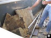 Three layers of flooring. Photo by Cheryl and Vince Pierce.