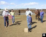 Learning to rope. Photo by Dawn Ballou, Pinedale Online.