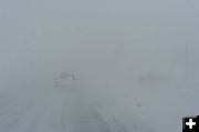 Hwy 352 white out. Photo by Clint Gilchrist, Pinedale Online.