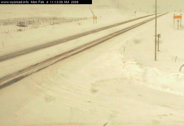 US 191 on February 4. Photo by WYDOT webcam.