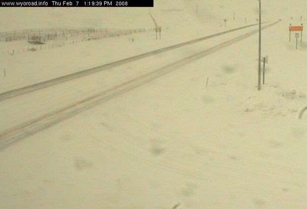 US 191 at Cora Y. Photo by WYDOT webcam.