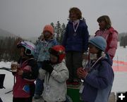 1st-2nd Grade Female Skiers. Photo by Pam McCulloch.