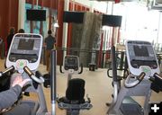 Flat Screen TVs for Fitness Area. Photo by Pam McCulloch.