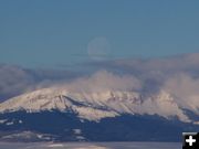 Moon over Triple Peak. Photo by Scott Almdale.