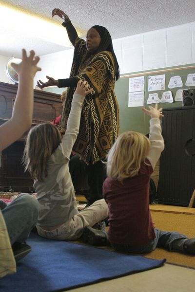 Diane in LaBarge. Photo by Tim Ruland, Pinedale Fine Arts Council.