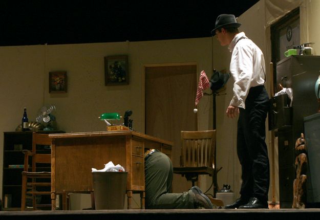 Under the Desk. Photo by Pam McCulloch, Pinedale Online.