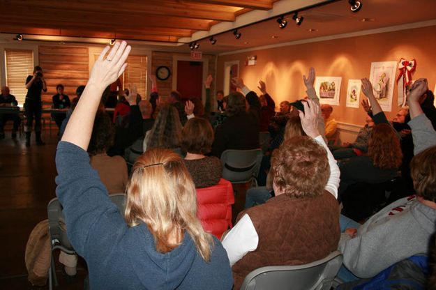 Clinton Supporters. Photo by Dawn Ballou, Pinedale Online.