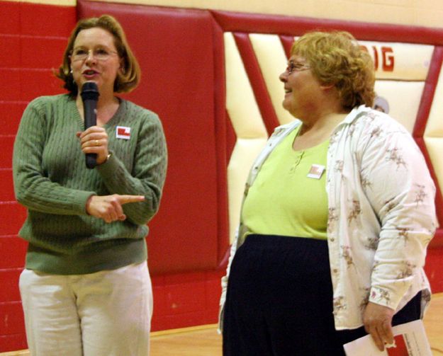 Ann Noble & Jonita Sommers. Photo by Clint Gilchrist, Pinedale Online.