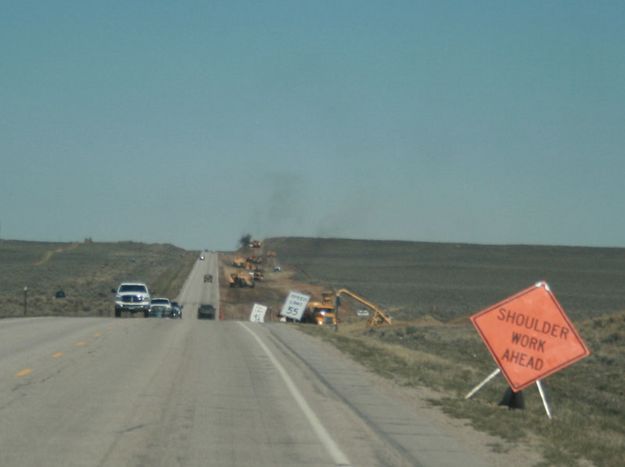 Construction area. Photo by Dawn Ballou, Pinedale Online.