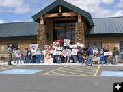 In front of the BLM. Photo by Sue Sommers.