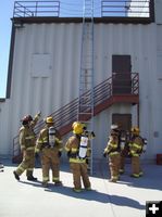 Structure fire practical training. Photo by Sublette County Fire Board.
