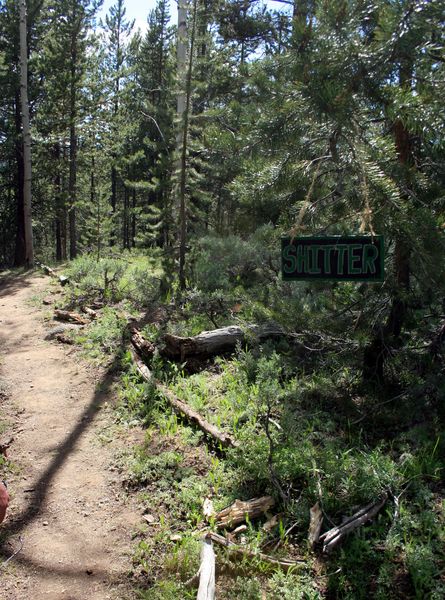 Directions to Bathroom. Photo by Dawn Ballou, Pinedale Online.