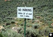 No Parking. Photo by Dawn Ballou, Pinedale Online.