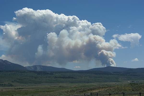 New Fork Fire - 2 PM. Photo by Judy Anderson.