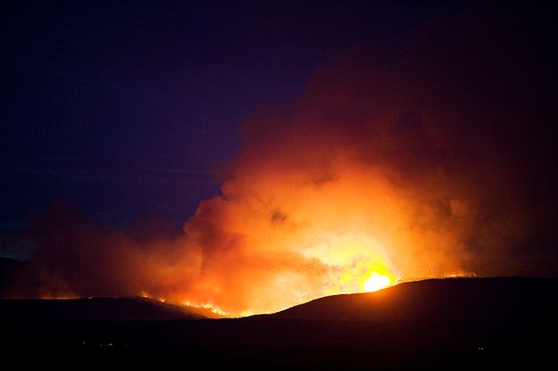 New Fork Fire at Night. Photo by Tara Bolgiano, Blushing Crow Photography.