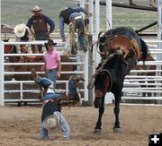 Saddle Bronc Ride. Photo by Pinedale Online.