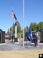 Flag Raising. Photo by Sue Sommers.