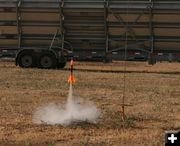 Orange rocket. Photo by Dawn Ballou, Pinedale Online.