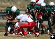 Fumble. Photo by Clint Gilchrist, Pinedale Online.