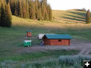 New Warming Hut. Photo by Hubert Smith, Sweetwater Snopokes Snowmobile Club.