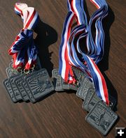 Marathon Medals. Photo by Dawn Ballou, Pinedale Online.