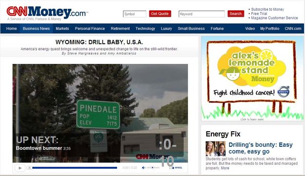 Pinedale on CNNMoney. Photo by http://money.cnn.com.