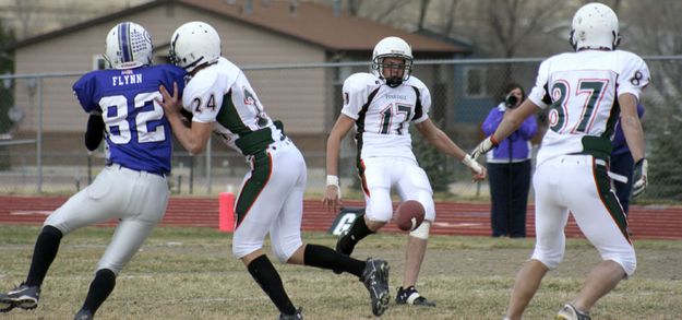 Punt team. Photo by Jonathan Van Dyke, Pinedale Roundup.