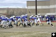 The pitch. Photo by Jonathan Van Dyke, Pinedale Roundup.