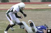 Fourth-down heave part 3. Photo by Jonathan Van Dyke, Pinedale Roundup.