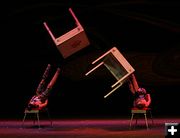Table Juggling. Photo by Pam McCulloch, Pinedale Online.
