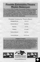 Program Page 8. Photo by Pinedale Community Theatre.