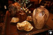 Organic Wood Vases & Bowls. Photo by Dawn Ballou, Pinedale Online.