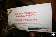 Memorial Wreath. Photo by Dawn Ballou, Pinedale Online.