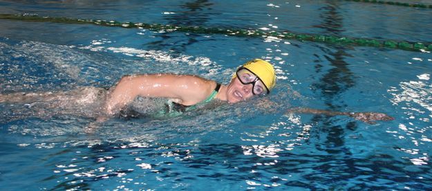 Swimming . Photo by Pam McCulloch, Pinedale Online.