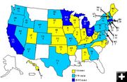 Salmonella Outbreak Map. Photo by Center for Disease Control.