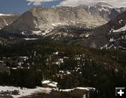 View from Fish Creek Pass in June. Photo by Dave Bell.