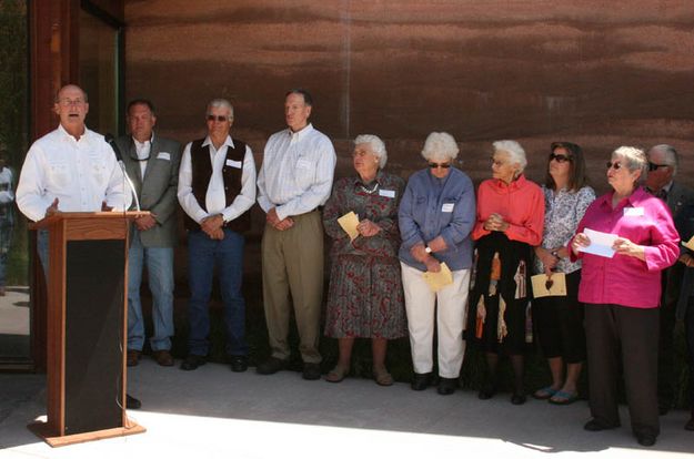 Speeches. Photo by Dawn Ballou, Pinedale Online.