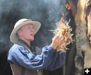 Making Fire. Photo by Pinedale Online.